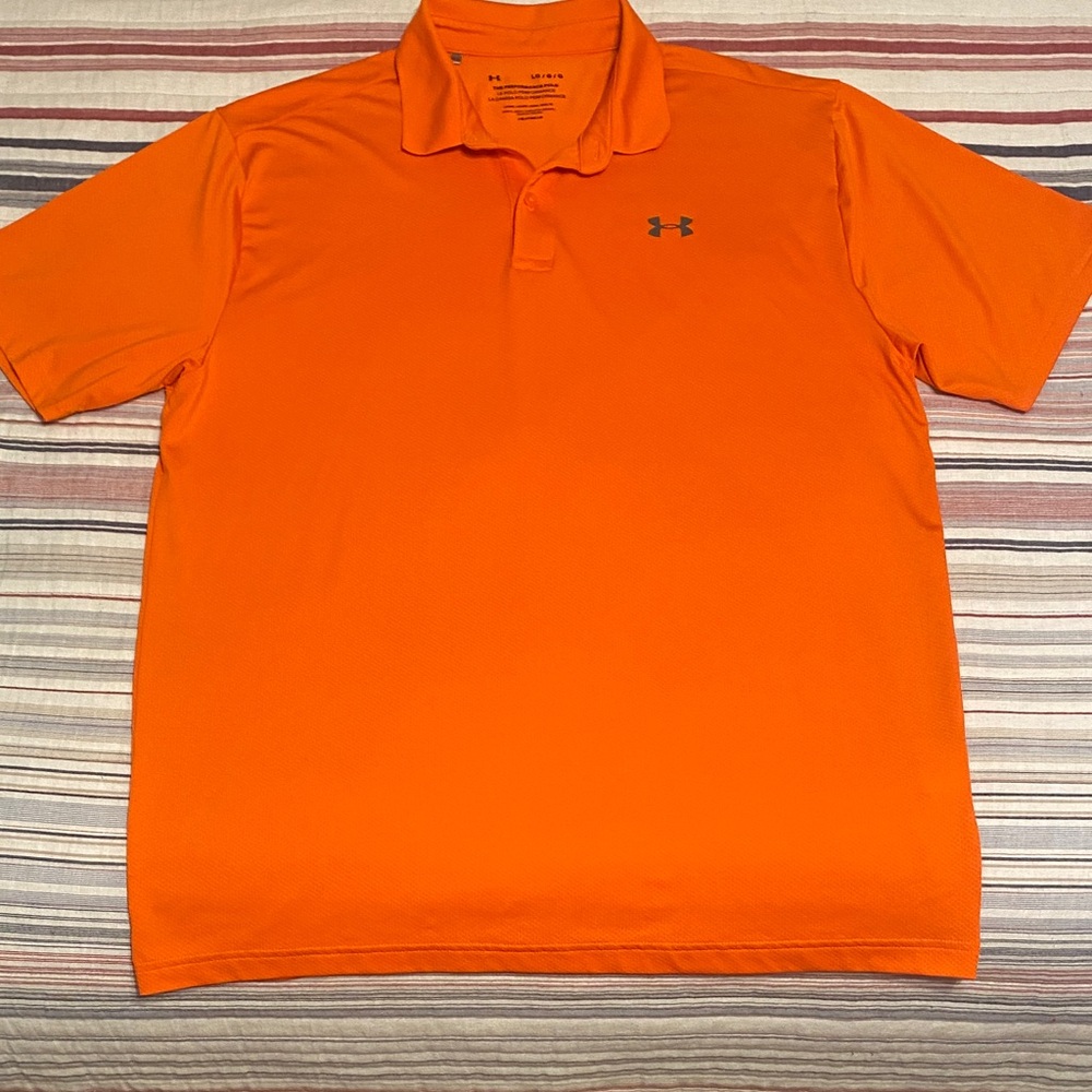 Under Armour Bright Orange Polo Shirt
